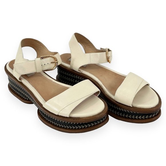 Gabriela Hearst Shoes - Gabriela Hearst SS21 Mika Platform Ankle Strap Leather Sandals